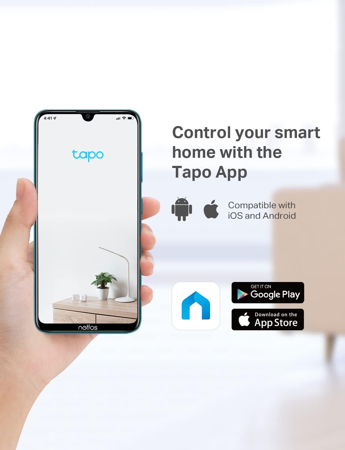 Tapo 1080P Indoor Security Camera, Baby Monitor, Dog Camera, Wired, C100