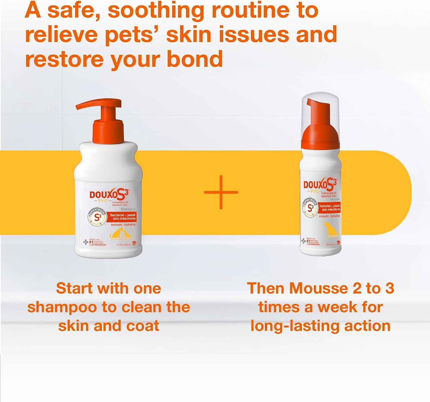 Douxo S3 PYO Medicated Dog Mousse - Bacterial & Yeast Infection Treatment