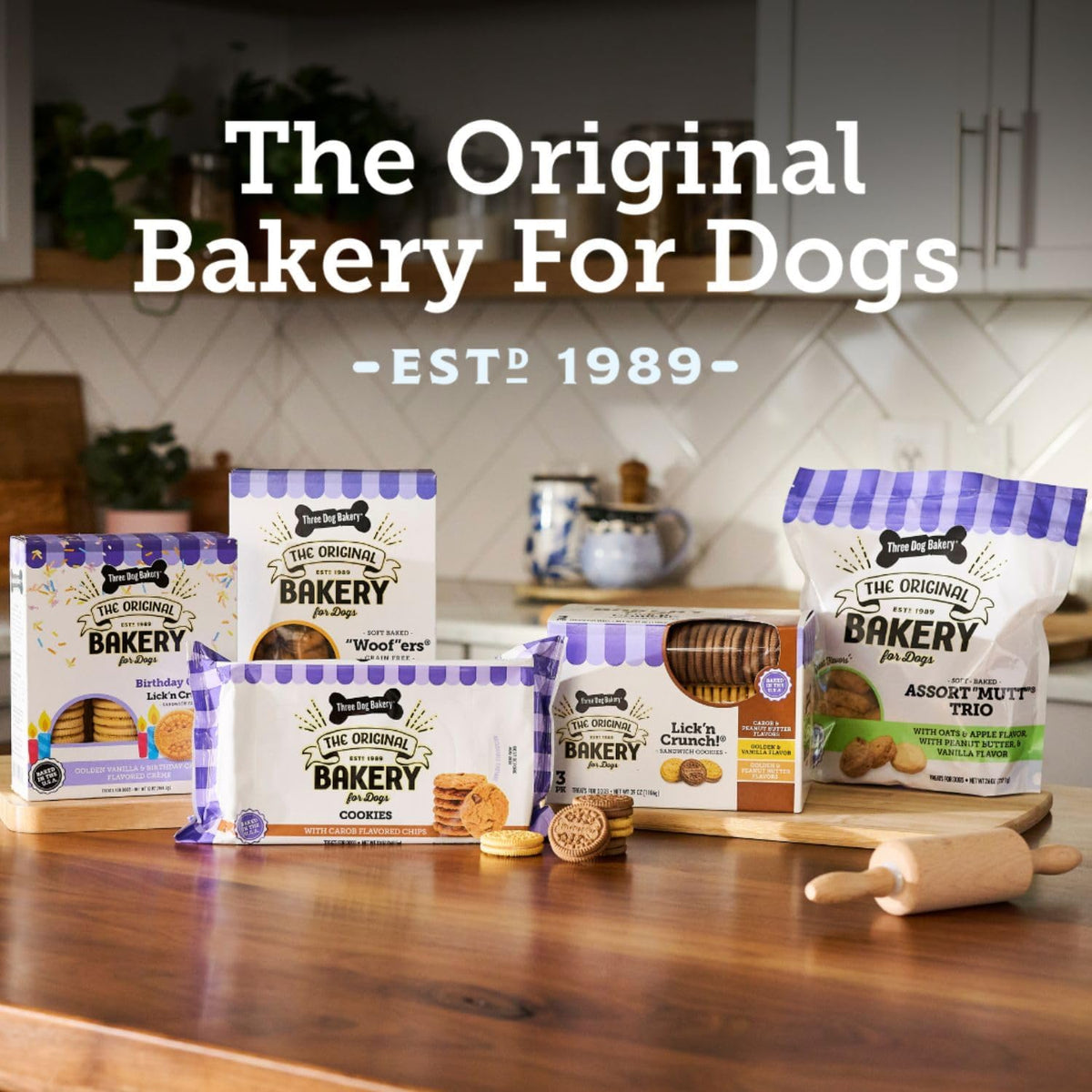 Three Dog Bakery Lick'n Crunch! Dog Treats - 13 oz