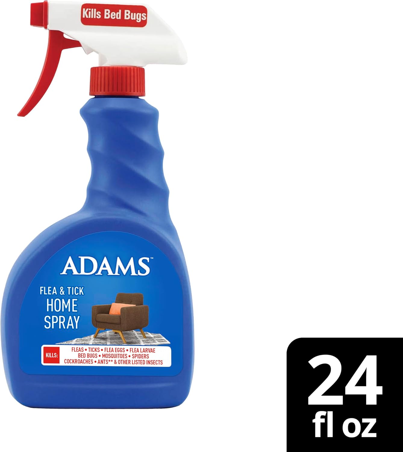 ADAMS Flea & Tick Home Spray for Bed Bugs, Fleas & Ticks, 24 oz