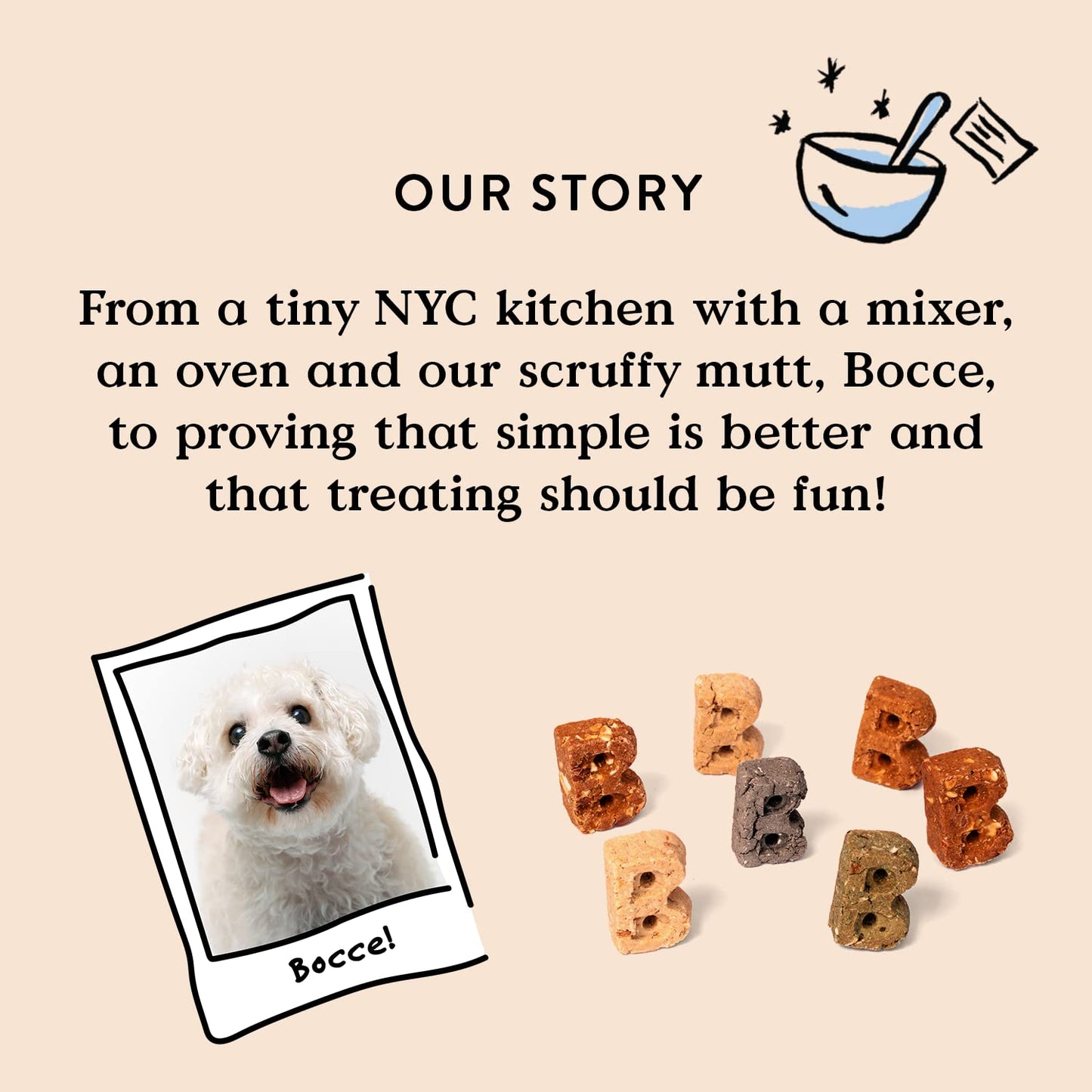 Bocce's Bakery Fish & Chips Flavor Crunchy Biscuits Dog Treats, 5 oz