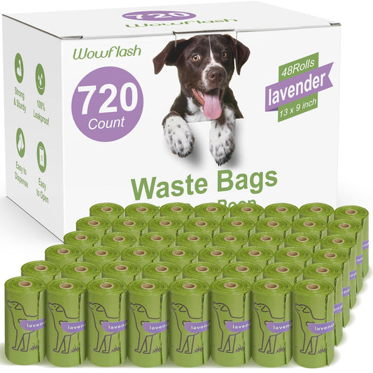 240 Count Lavender Scented 13” x 9” Dog Poop Bags Rolls