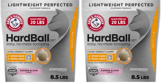 ARM & HAMMER HardBall Clumping Cat Litter, Garden Bloom, 14.5 Lbs