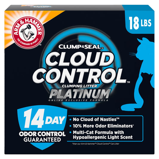 ARM & HAMMER Slide Platinum Easy Clean-Up Clumping Cat Litter, 18 lbs