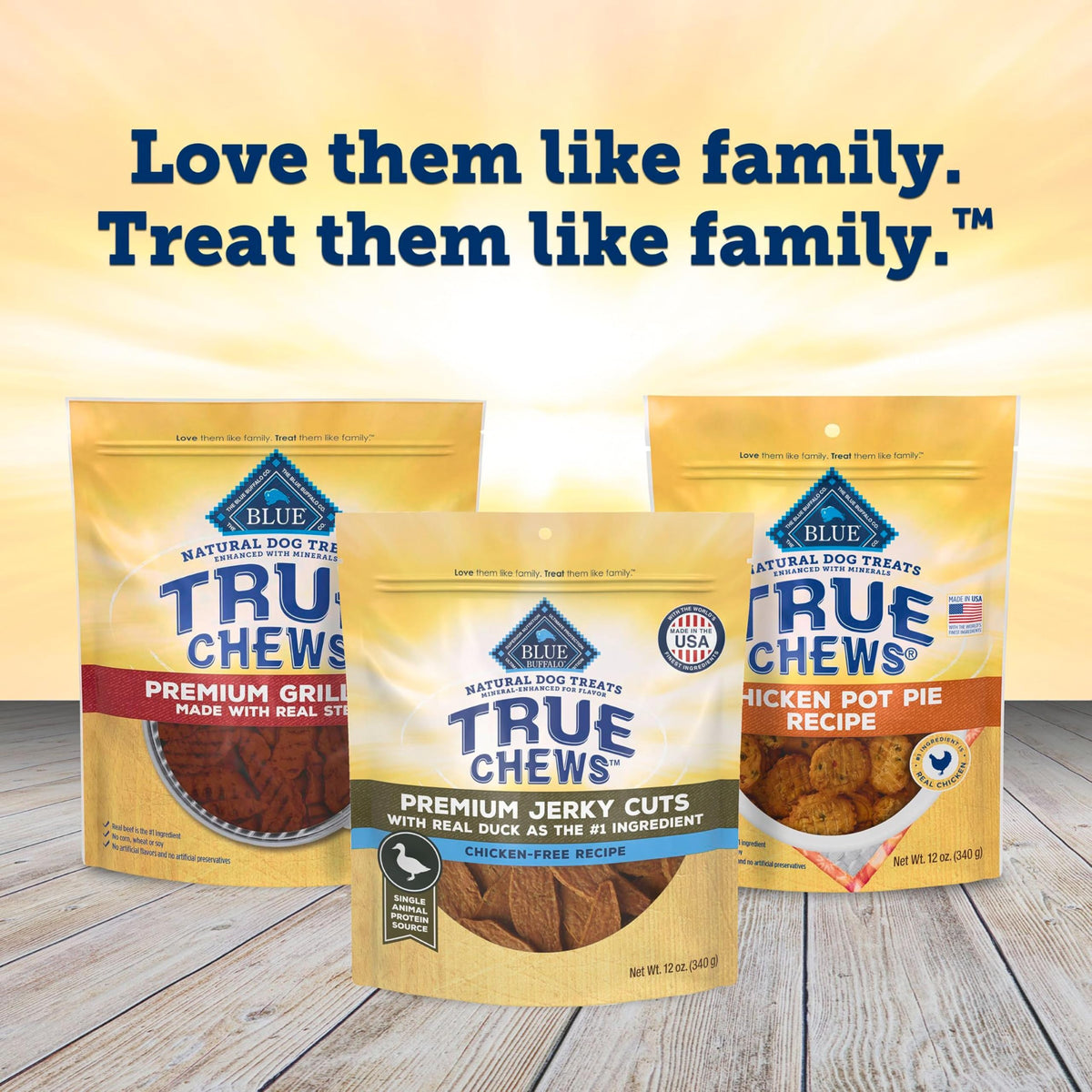 Blue Buffalo True Chews Premium Jerky Cuts Steak Dog Treats, 10 oz