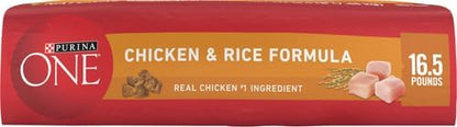 Purina ONE Chicken & Rice Formula Dry Dog Food, 16.5 lb Bag