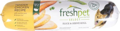 Freshpet Dog Food, Slice and Serve Roll, Tender Chicken Recipe, 16 Oz
