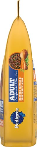 Pedigree Adult Complete Nutrition Dry Dog Food, Steak & Vegetable, 18 lb
