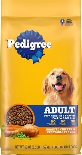 Pedigree Adult Complete Nutrition Dry Dog Food, Steak & Vegetable, 18 lb