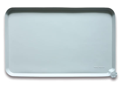 Hoki Found Large Silicone Pet Feeding Tray - Waterproof Dog Pet Cat Feeding Mat - Non Slip Pet Dog Cat Food Bowl Mats Placemat -Pet Water Mats for Carpet -Gray