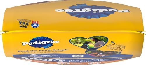 Pedigree Adult Complete Nutrition Dry Dog Food, Steak & Vegetable, 18 lb