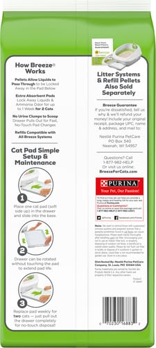 Purina Tidy Cats Cat Litter Breeze Pads Refill Pack Multi Cat Litter Pads - 8 ct. Bag