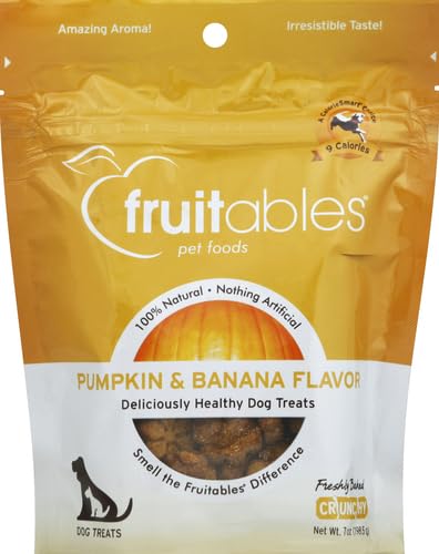 Fruitables Baked Dog Treats, Low Calorie Treats, Pumpkin & Blueberry, 12oz