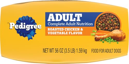 Pedigree Adult Complete Nutrition Dry Dog Food, Steak & Vegetable, 18 lb