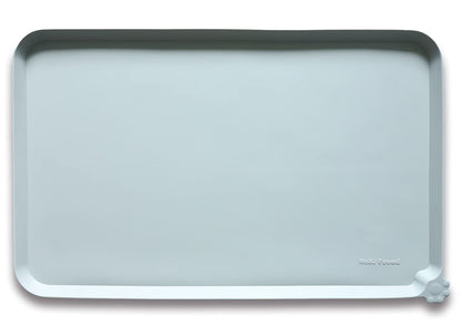 Hoki Found Large Silicone Pet Feeding Tray - Waterproof Dog Pet Cat Feeding Mat - Non Slip Pet Dog Cat Food Bowl Mats Placemat -Pet Water Mats for Carpet -Gray