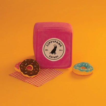 ZippyPaws Burrow Hide & Seek Plush Puzzles - Milk and Cookies