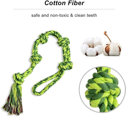 SHARLOVY Large Tough Chew Toys for Aggressive Chewers, 9 Pack Dog Rope Toys