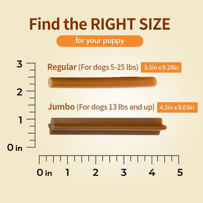 N-Bone Puppy Teething Sticks, Peanut Butter Flavor, Natural Puppy Chew Sticks & Teething Treats, SQF Certified, Made with Rice Flour for Easy Digestion, Calcium Enriched (3.7oz)