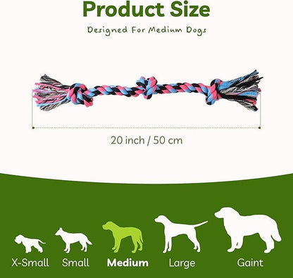 SHARLOVY Large Tough Chew Toys for Aggressive Chewers, 9 Pack Dog Rope Toys