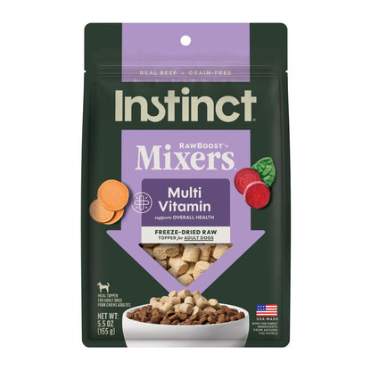 Instinct Freeze Dried Mixers, Dog Food Toppers, Beef, 6 oz. Bag