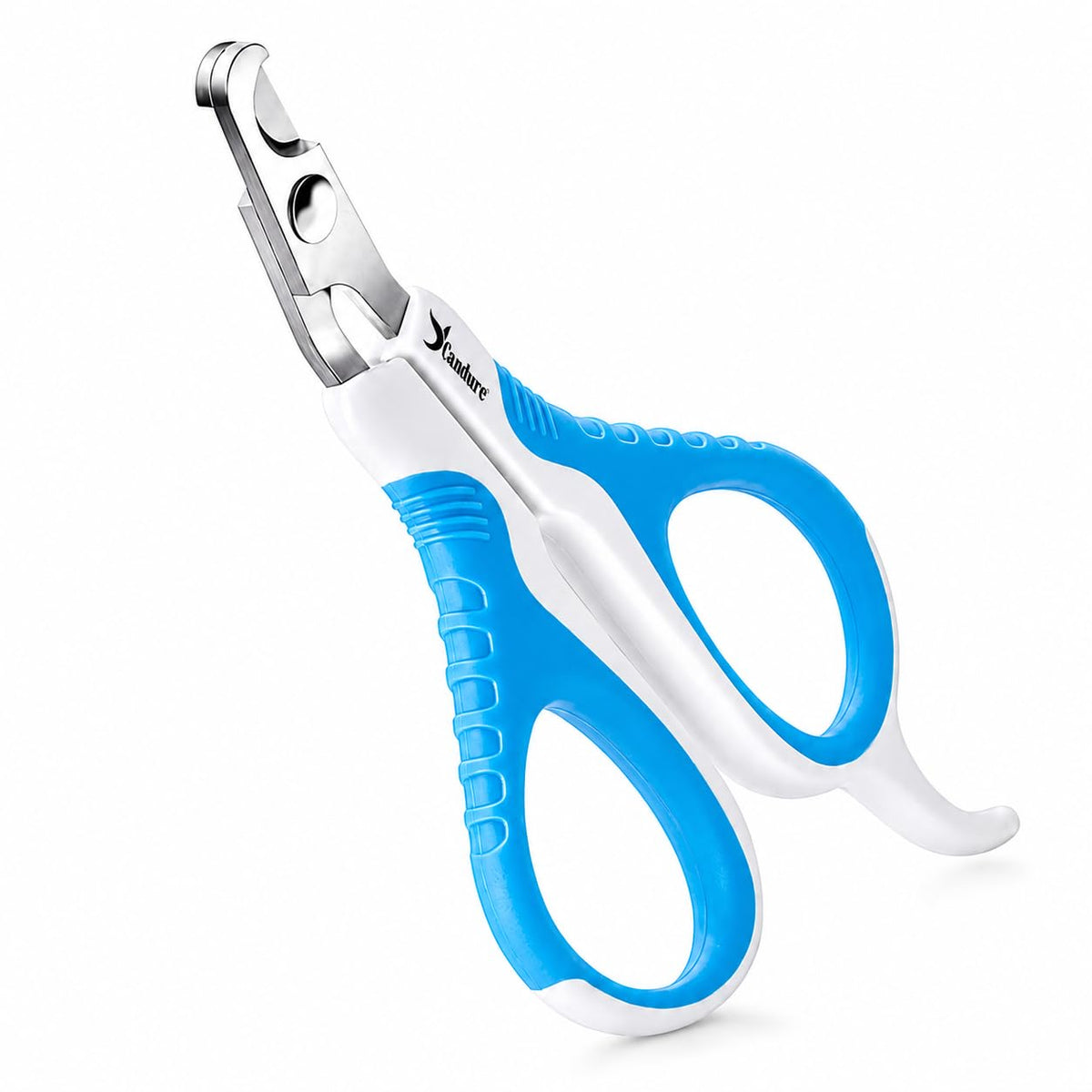 Candure Cat Nail Clippers for Indoor Cats, Rabbits, Hamsters, Birds with Precise Angled Edges to Ensure Easy & Safe Trimming Stainless Steel Cat Nail Trimmer for At-Home Cat Grooming