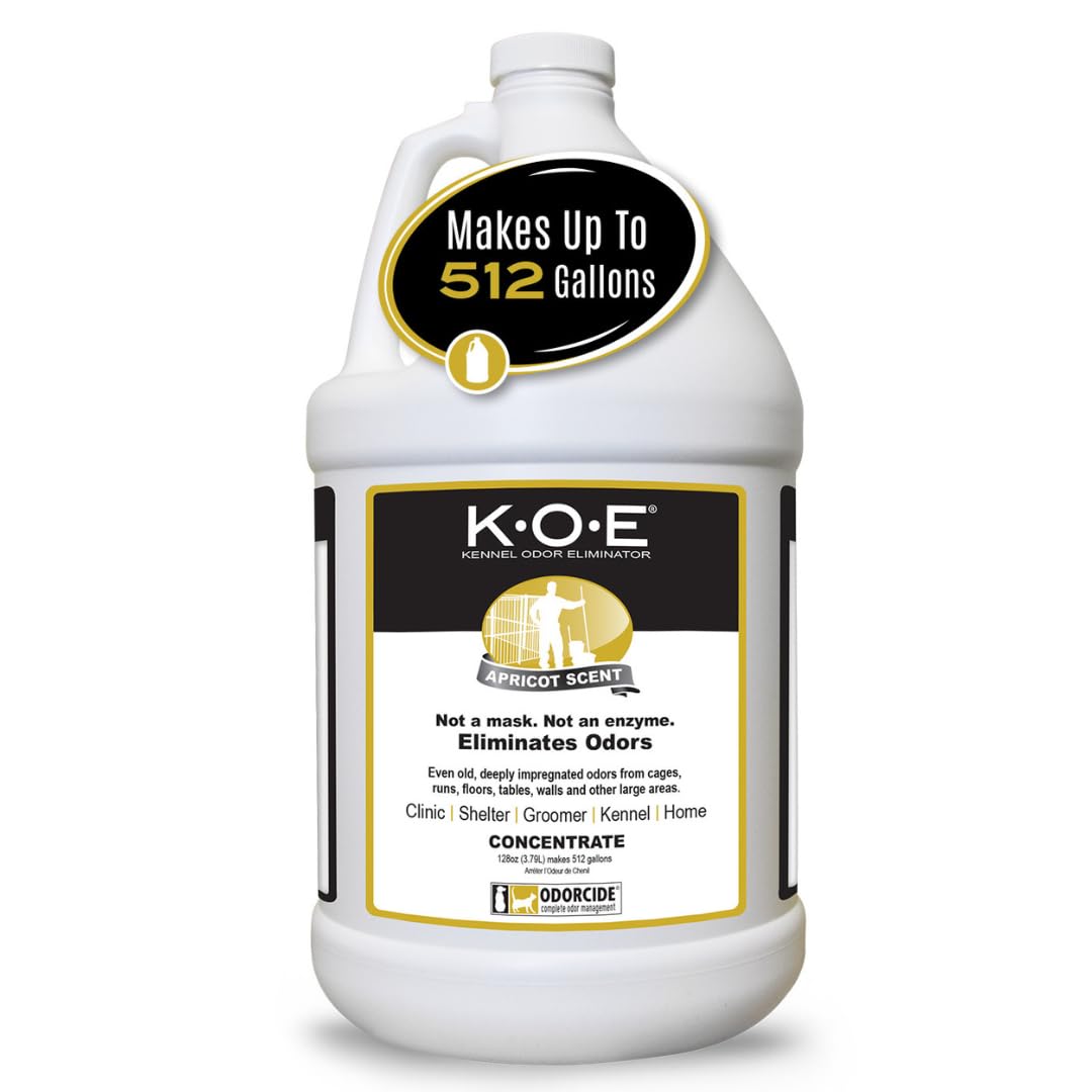 Odorcide K.O.E Kennel Odor Eliminator Concentrate, Fresh Scent, 16 oz - Non-Enzymatic Formula for Cages, Runs, Home and Kennel Use
