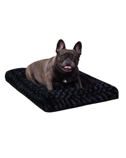 KSIIA Washable Dog Beds Large Sized Dog Crate Bed Plush Mat 41"x27" Gray