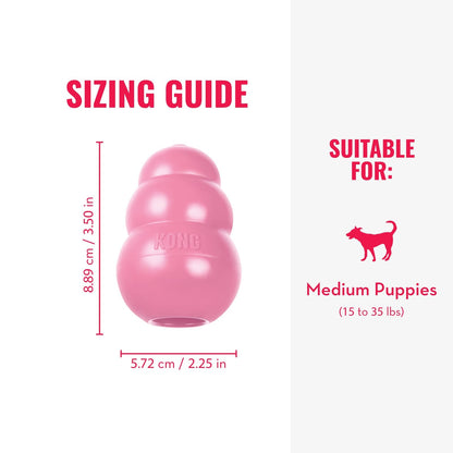 KONG Puppy, Natural Rubber Teething Chew Toy, for Small Puppies, Blue