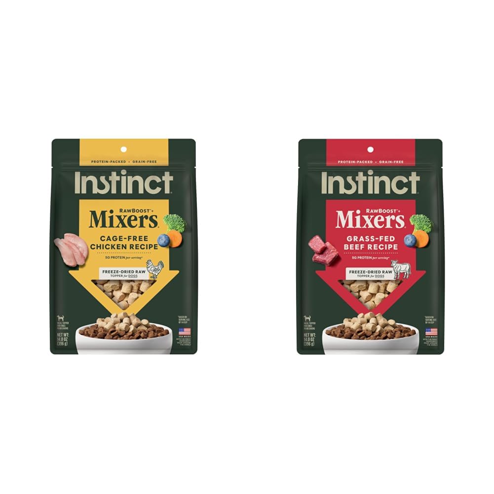 Instinct Freeze Dried Mixers, Dog Food Toppers, Beef, 6 oz. Bag