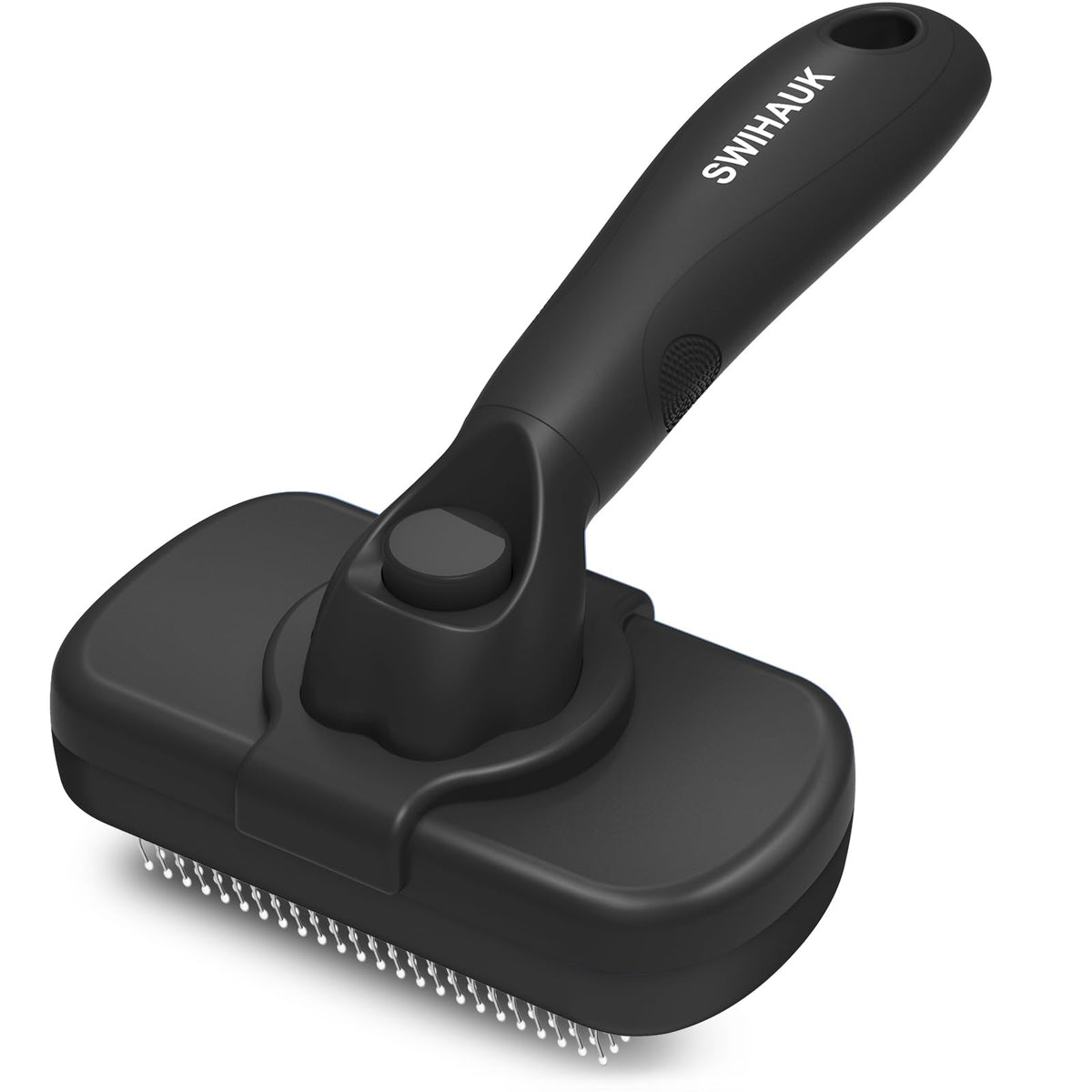 Swihauk Self Cleaning Slicker Brush for Dogs & Cats, Skin Friendly Pet Grooming for Shedding, Deshedding, and Hair Removal - Puppy Brush for Long Haired Pets, Pet Supplies, Purple