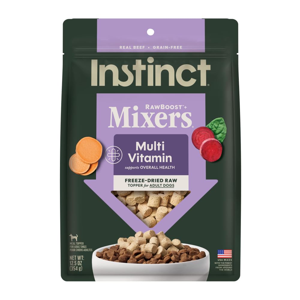 Instinct Freeze Dried Mixers, Dog Food Toppers, Beef, 6 oz. Bag