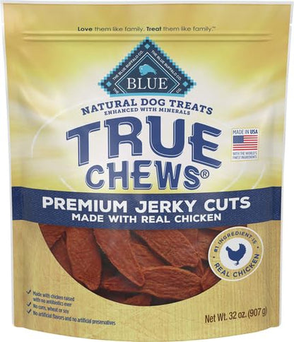 Blue Buffalo True Chews Premium Jerky Cuts Steak Dog Treats, 10 oz