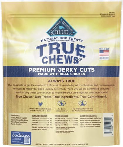Blue Buffalo True Chews Premium Jerky Cuts Steak Dog Treats, 10 oz