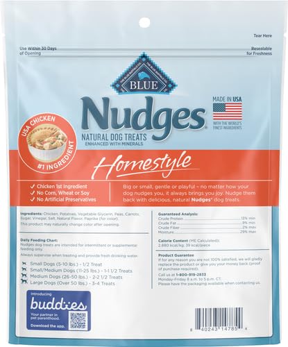 Blue Buffalo Nudges Grillers Steak Dog Treats, 16 oz