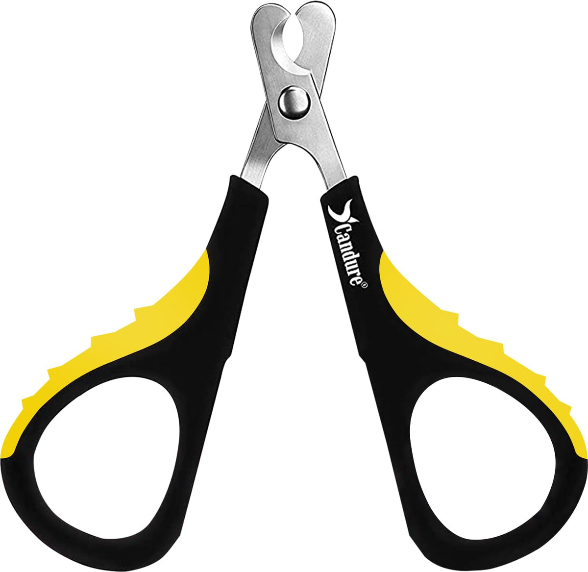 Candure Cat Nail Clippers for Indoor Cats, Rabbits, Hamsters, Birds with Precise Angled Edges to Ensure Easy & Safe Trimming Stainless Steel Cat Nail Trimmer for At-Home Cat Grooming