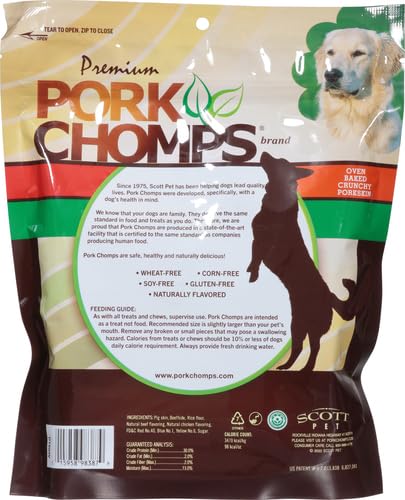 Pork Chomps Dog Chews, 5 in Munchy Sticks, Assorted Flavors, 50 Count