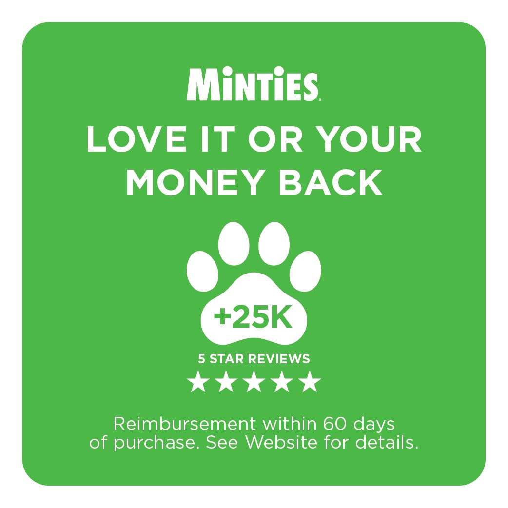 Minties Dog Dental Bone Treats, Tiny/Small 5-25 lbs, 40 Ct