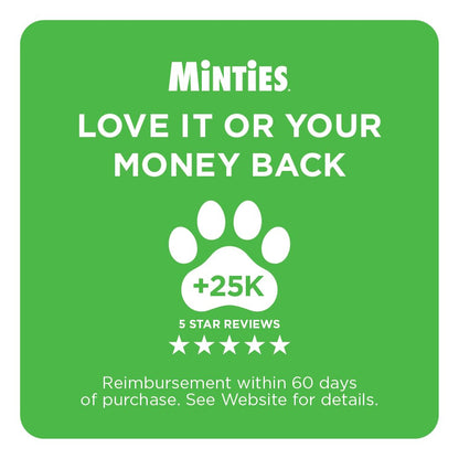 Minties Dog Dental Bone Treats, Tiny/Small 5-25 lbs, 40 Ct