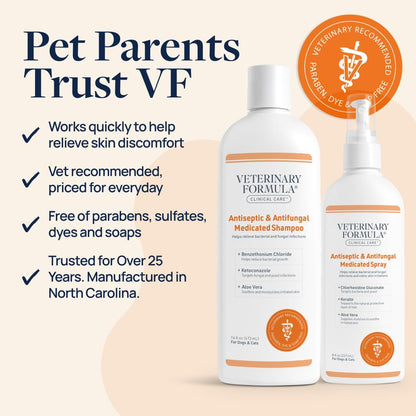 Veterinary Formula Clinical Care Antiseptic/Antifungal Spray, 8 oz, 2-Pack