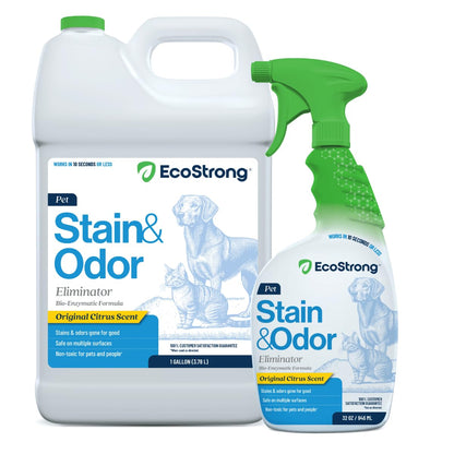 Eco Strong Pet Stain and Odor Remover - Pet Odor Eliminator, Urine Destroyer for Dogs, Pet Urine Enzyme Cleaner | Santel Woods - 128 oz