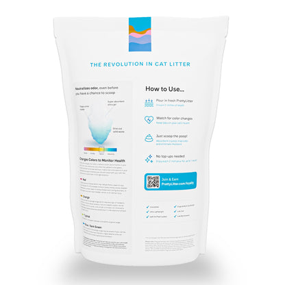 PrettyLitter Health Monitoring Cat Litter, Unscented, 4-Pack, 6 lb. Bags