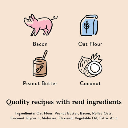 Bocce's Bakery PB & Banana Flavor Soft & Chewy Dog Treats, 6 oz