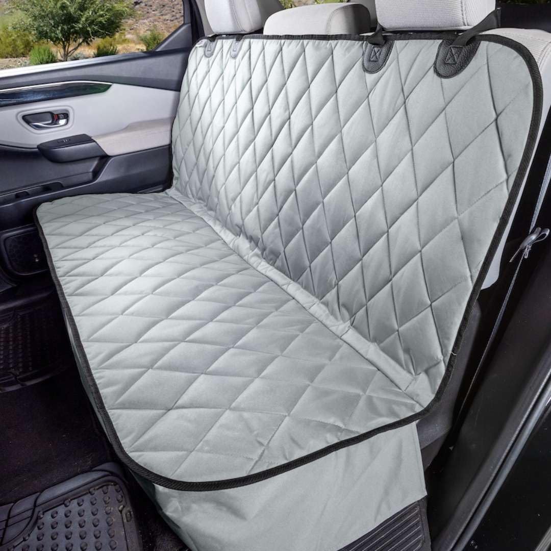 4Knines Heavy-Duty Rear Seat Cover for Dogs - Fitted, Black Reg