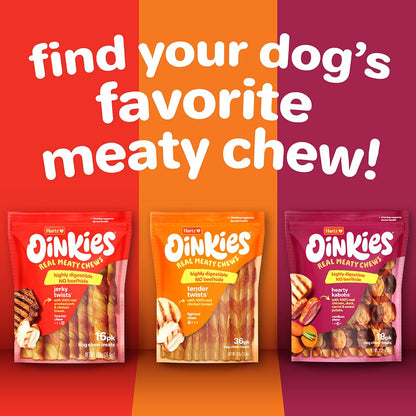 Hartz Oinkies Tender Twirls + Collagen Rawhide‑Free Dog Chews, 20 Count, 9.5 Ounce (Pack of 12)