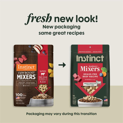 Instinct Freeze Dried Mixers, Dog Food Toppers, Beef, 6 oz. Bag