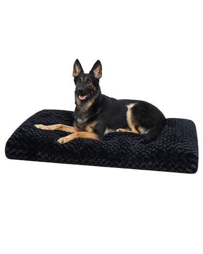 KSIIA Washable Dog Bed Medium Size Dog Crate Bed Plush Pet Mat 35"x23" Gray