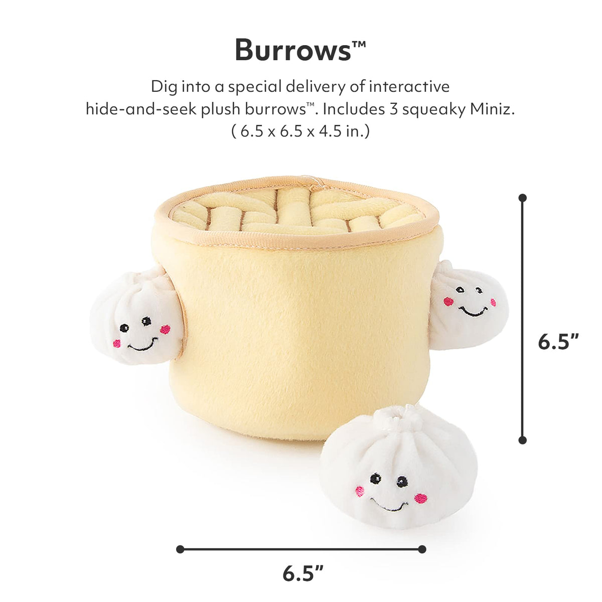 ZippyPaws Burrow Hide & Seek Plush Puzzles - Milk and Cookies
