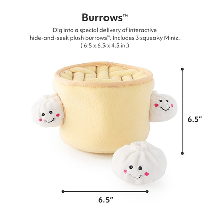 ZippyPaws Burrow Hide & Seek Plush Puzzles - Milk and Cookies