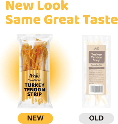 iPaw Turkey Tendon for Dogs Value Pack, All Natural Human Grade Puppy Chew
