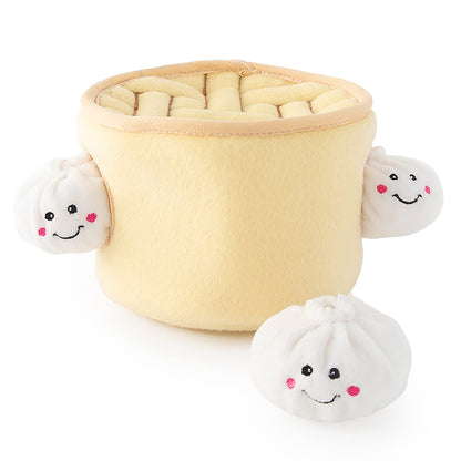 ZippyPaws Burrow Hide & Seek Plush Puzzles - Milk and Cookies